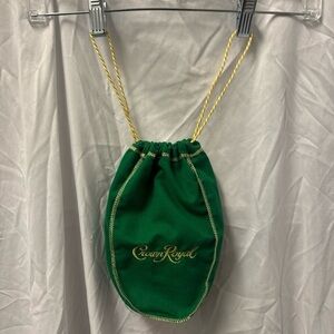 Green Crown Royal Bag Kelly Green Drawstring Bag Collectible LIKE NEW